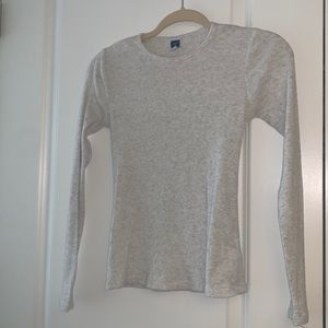 Ribbed long sleeve t shirt